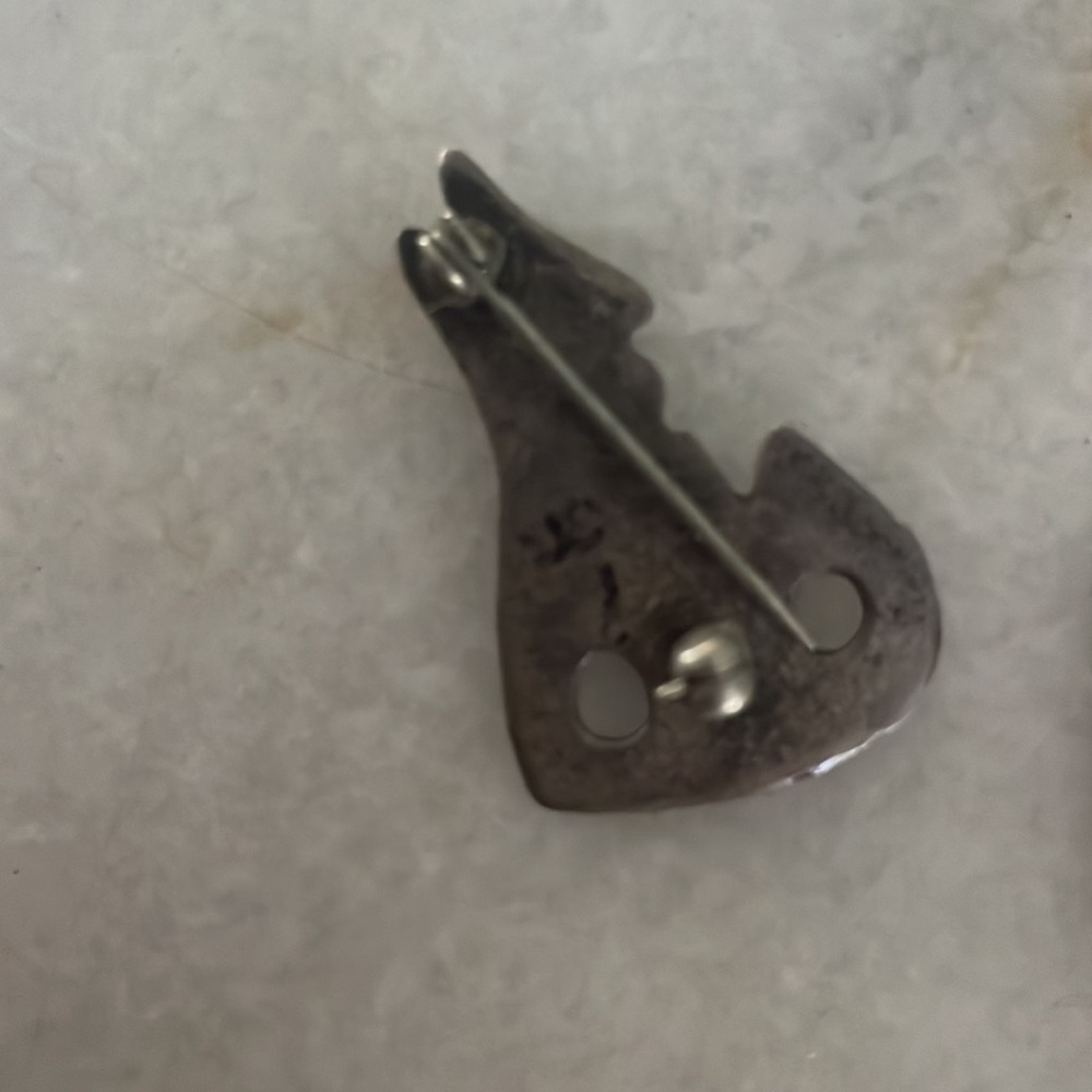 Authentic Turquoise Wolf Brooches - image 2